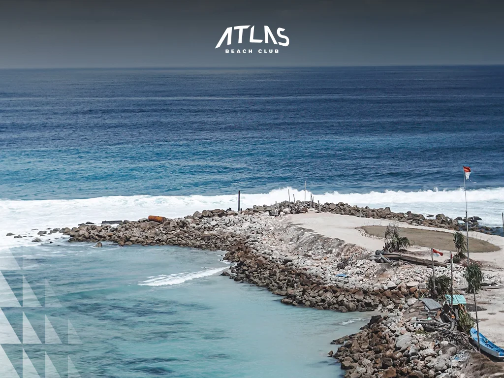 Melasti at sunrise, temple parade on beach, sea offering procession
