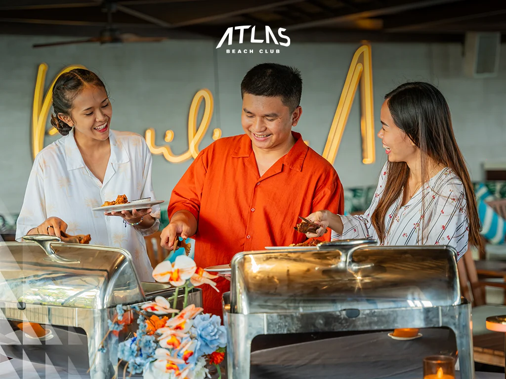Seafood dining, beachfront restaurants, Atlas Beach Club
