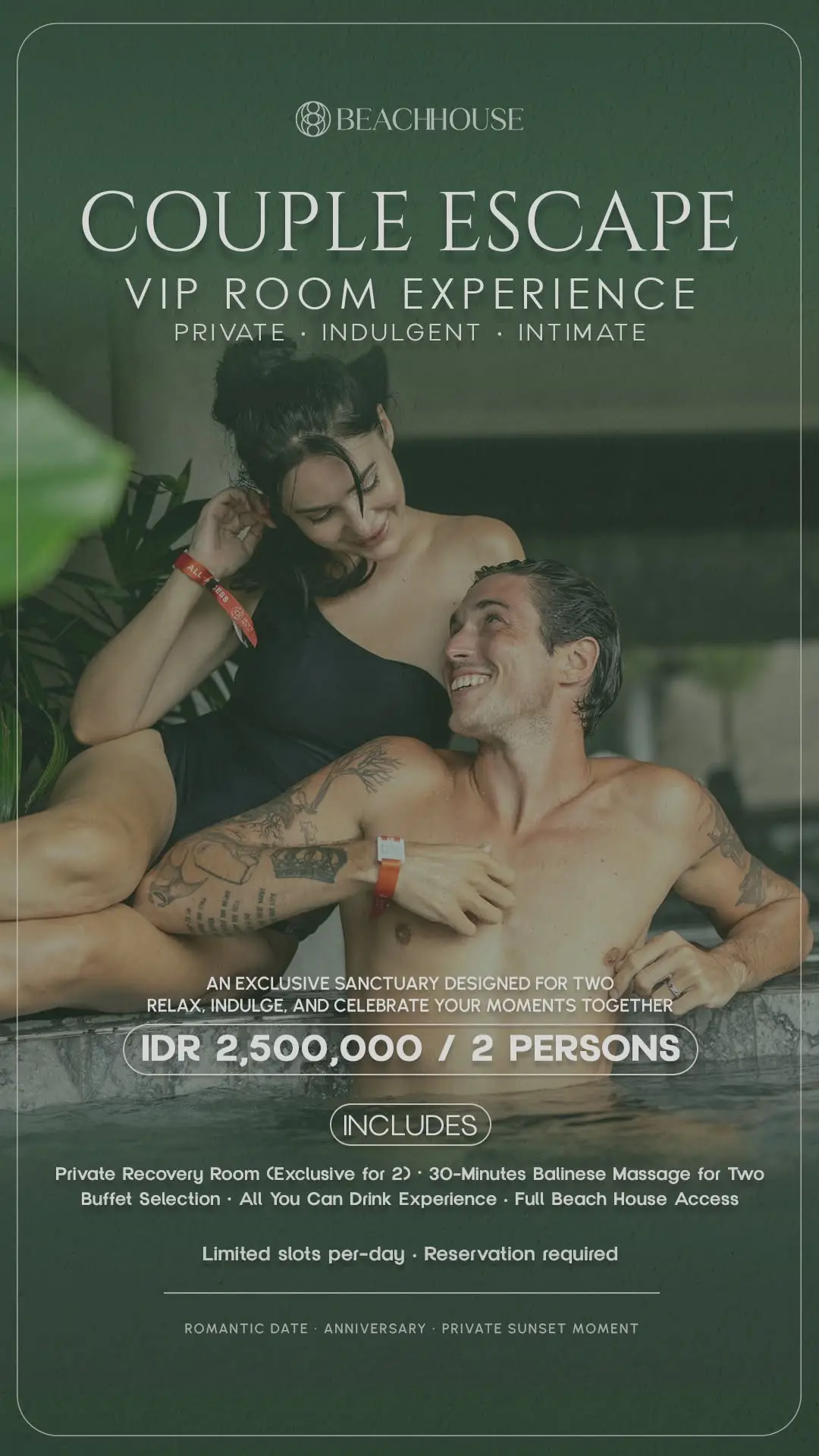 Offer - COUPLE ESCAPE VIP ROOM EXPERIENCE - World's Biggest Beach Club & Super Club in Bali | Atlas Beach Fest