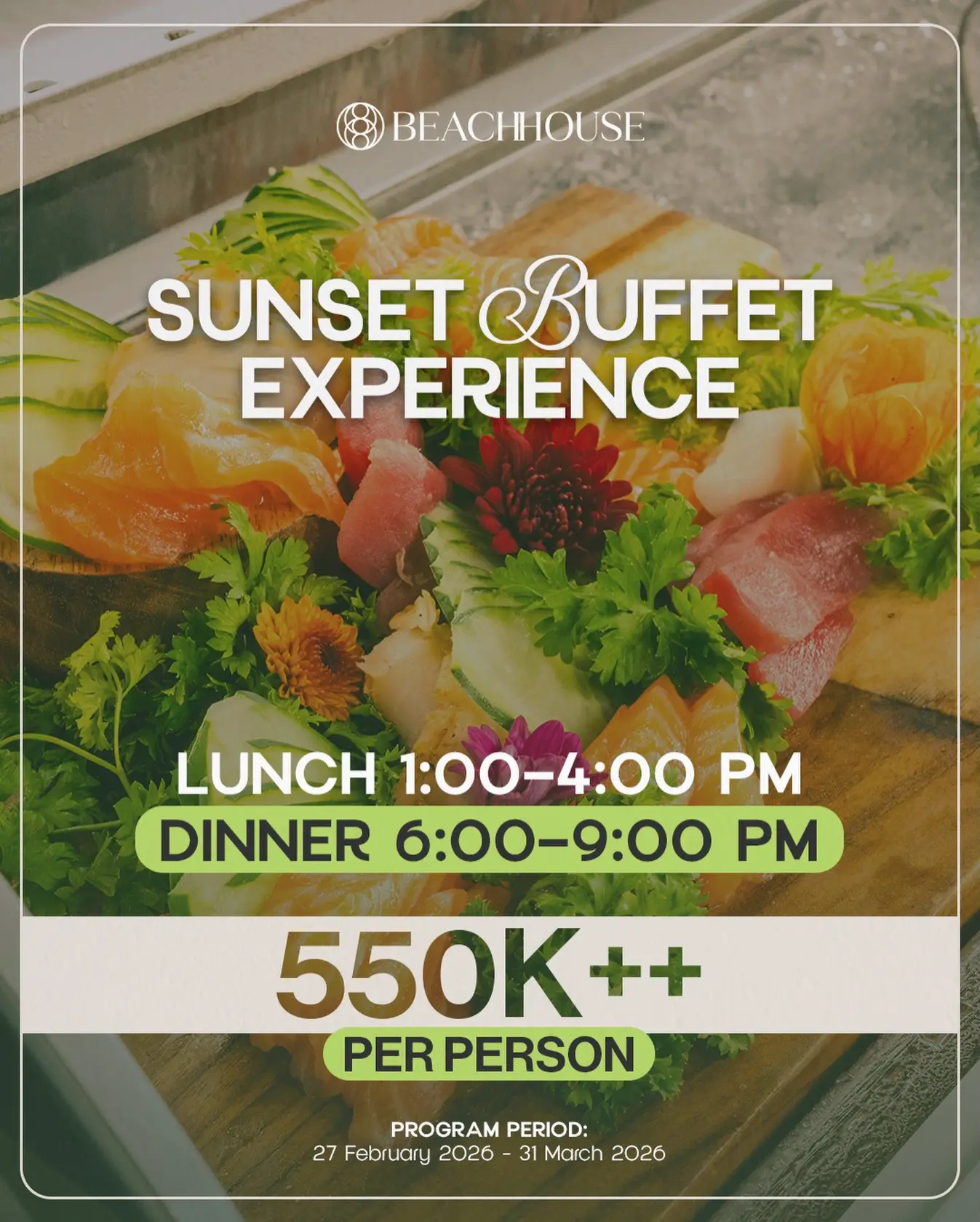 Offer - SUNSET BUFFET EXPERIENCE - World's Biggest Beach Club & Super Club in Bali | Atlas Beach Fest