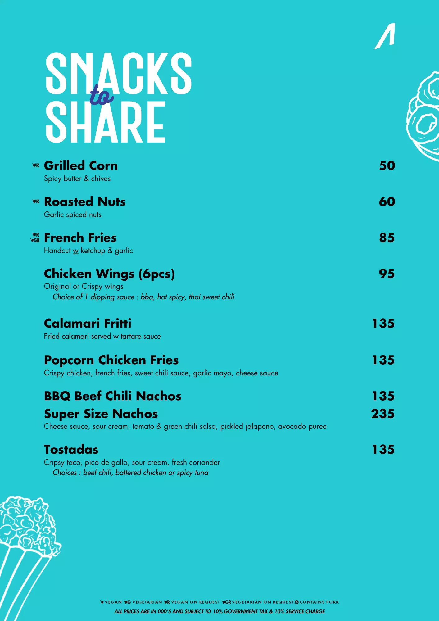 Menu - 01. Snack to share normal - World's Biggest Beach Club & Super Club in Bali | Atlas Beach Fest