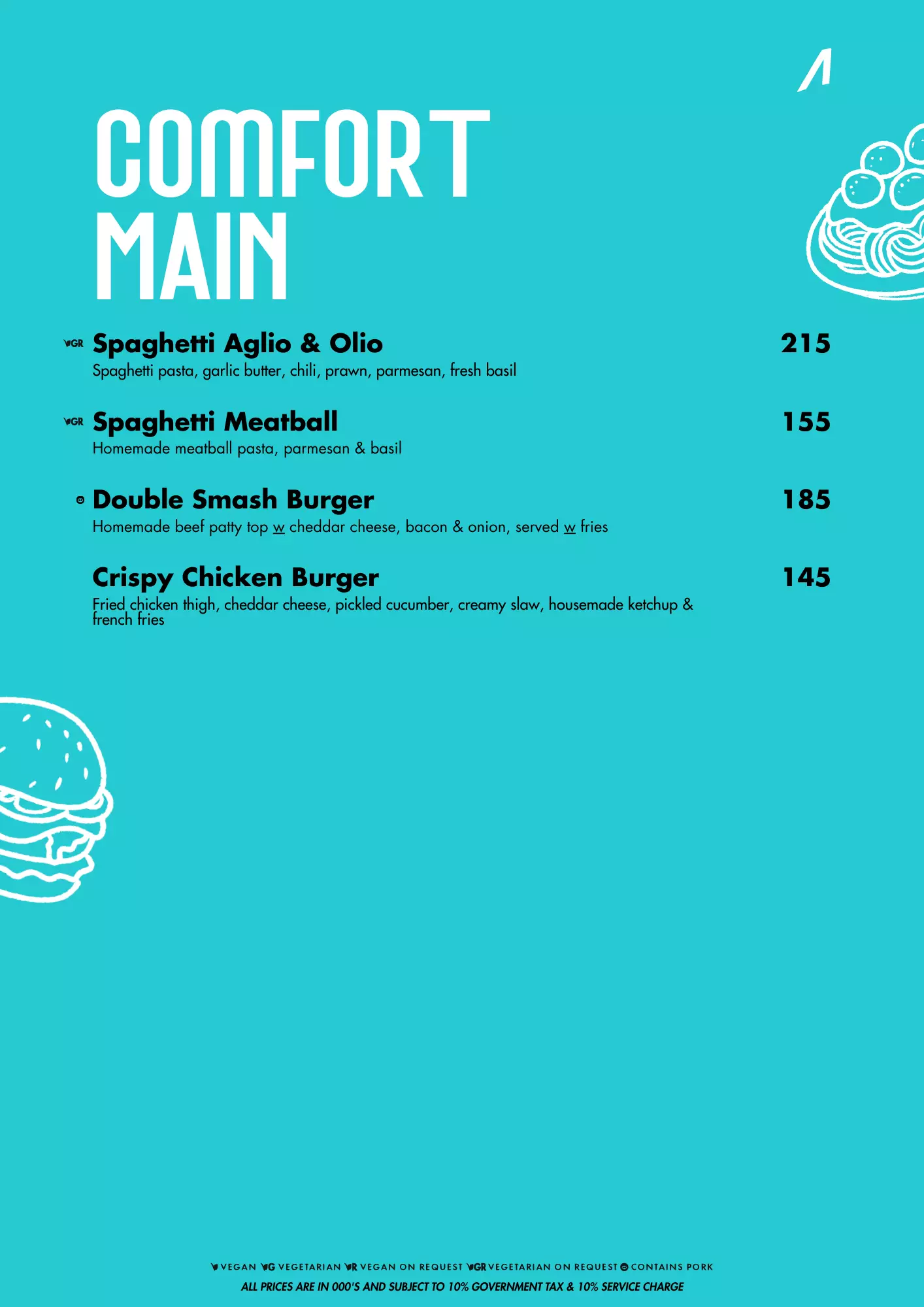 Menu - 02 Comfort main - Normal Price - World's Biggest Beach Club & Super Club in Bali | Atlas Beach Fest