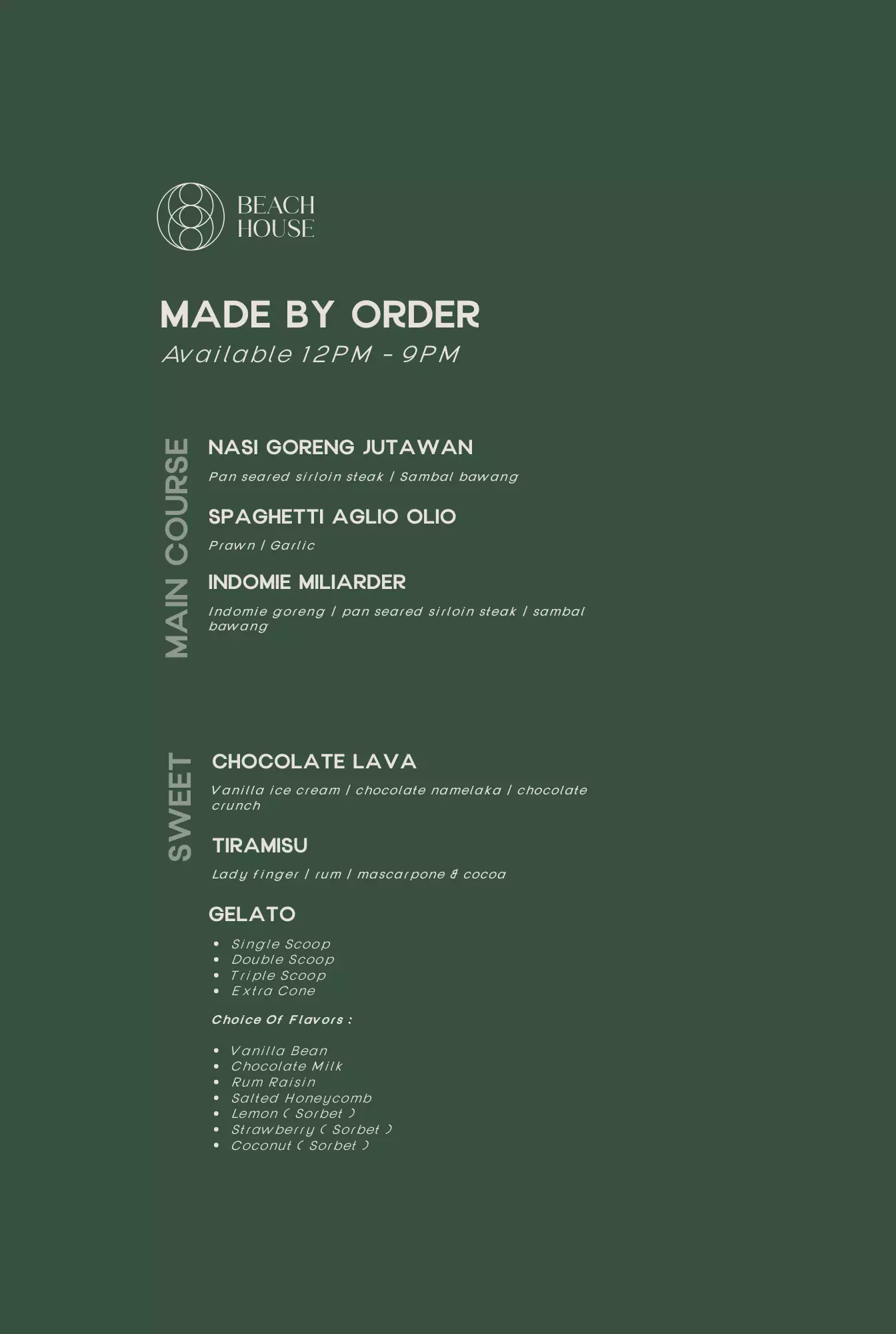 AYCE DINNER - MADE BY ORDER