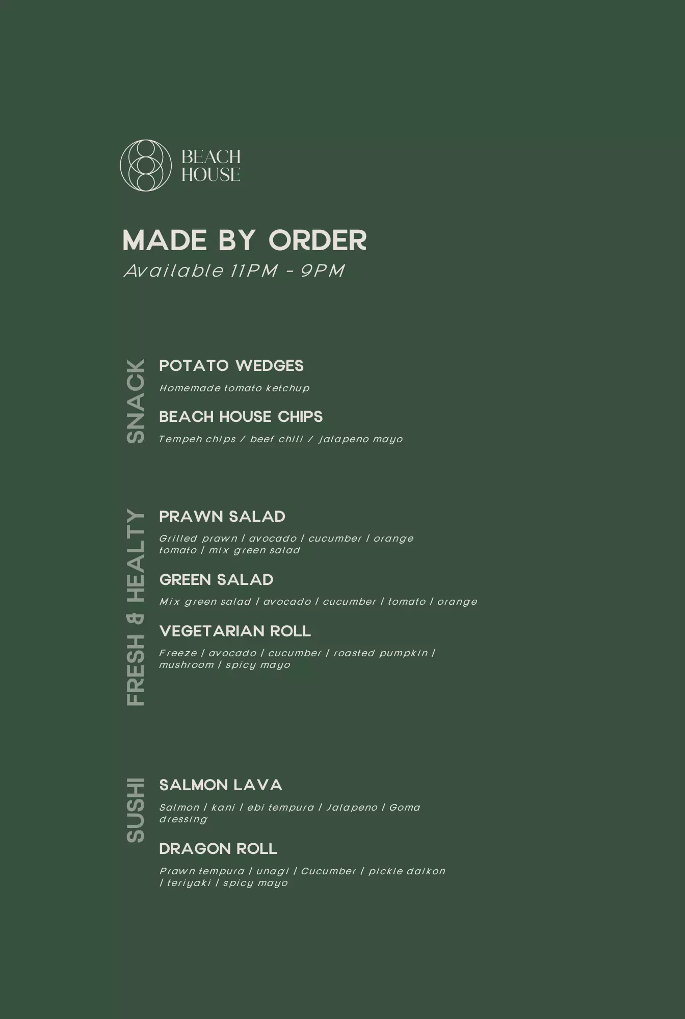 AYCE LUNCH - MADE BY ORDER