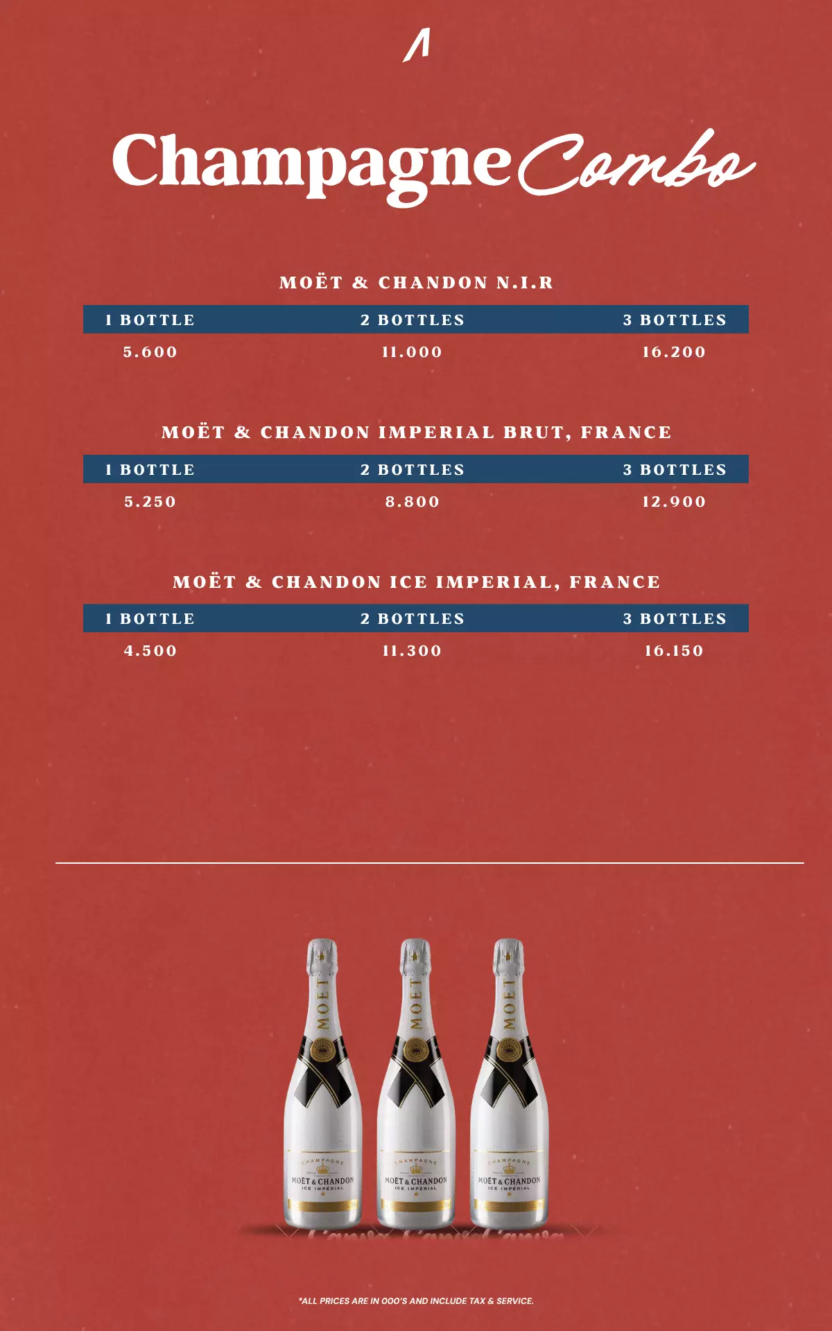 Menu - CHAMPAGNE COMBO YELLOW CLAW - World's Biggest Beach Club & Super Club in Bali | Atlas Beach Fest