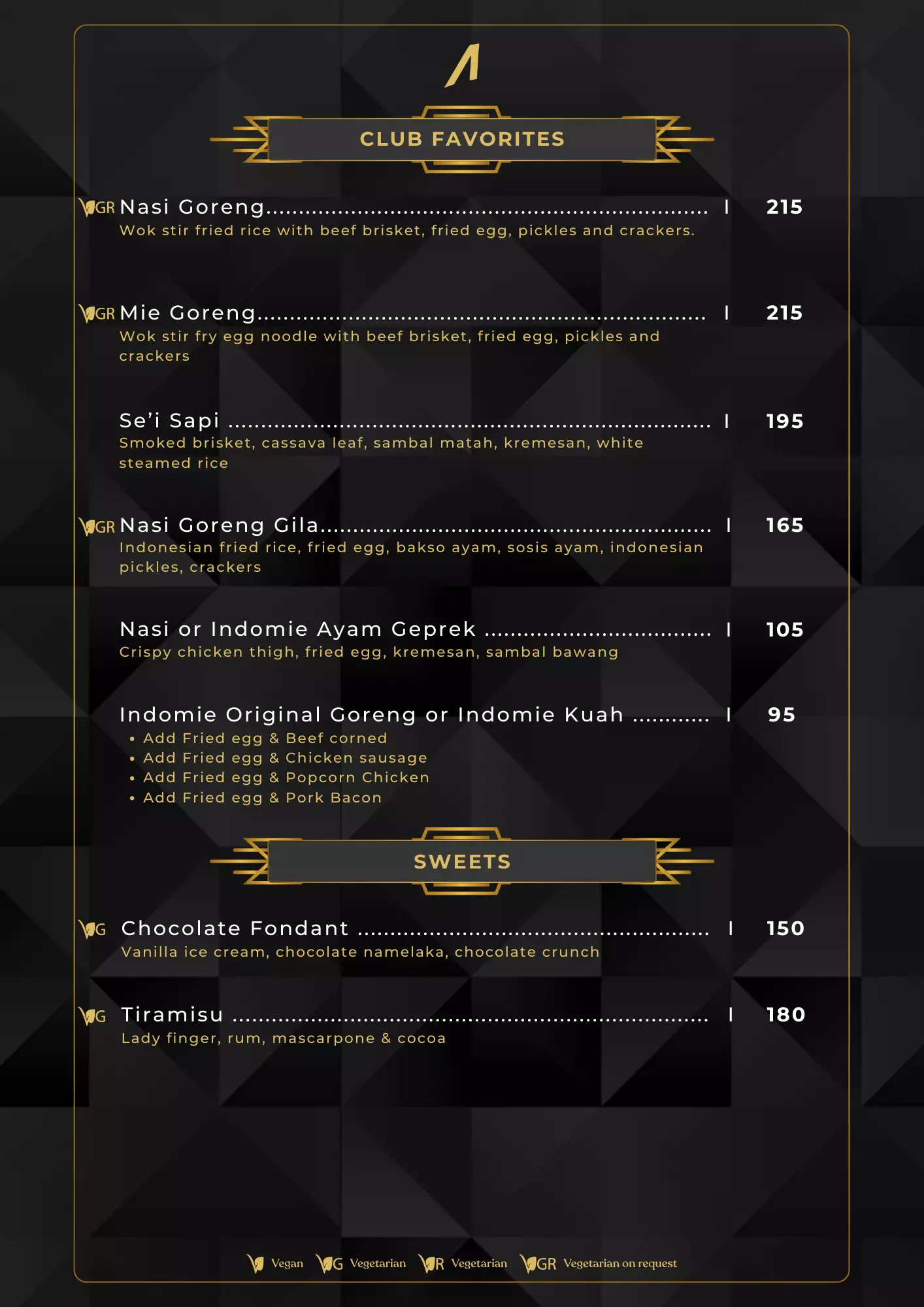 Club Favorite & Indomie & Sweets
