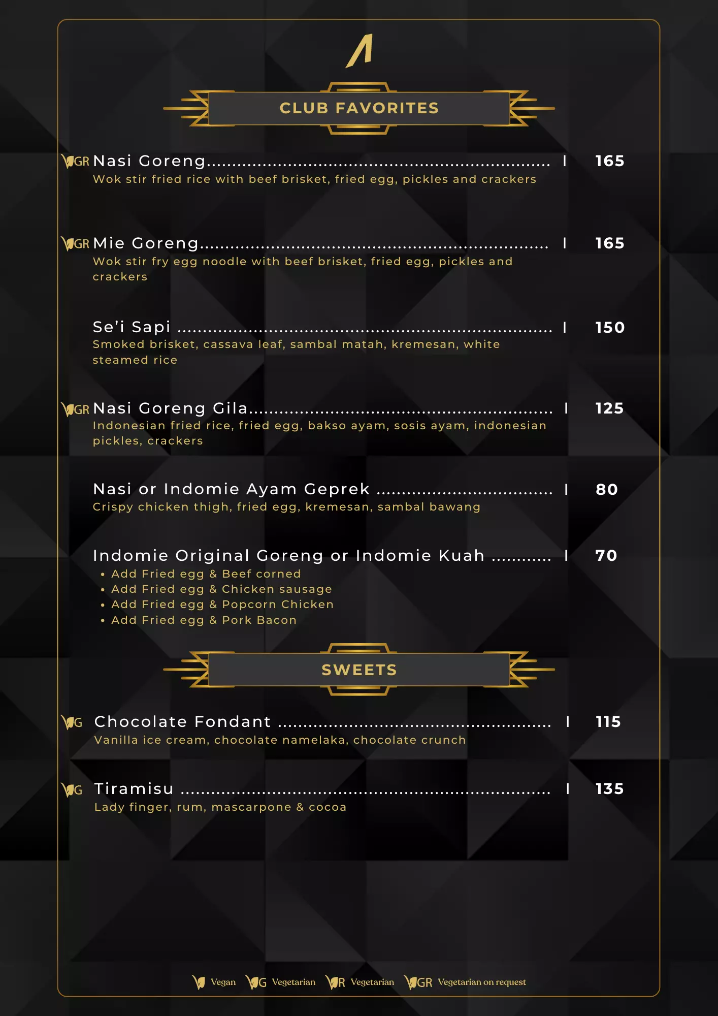 Menu - Club Favorites & Indomie & Sweets - World's Biggest Beach Club & Super Club in Bali | Atlas Beach Fest