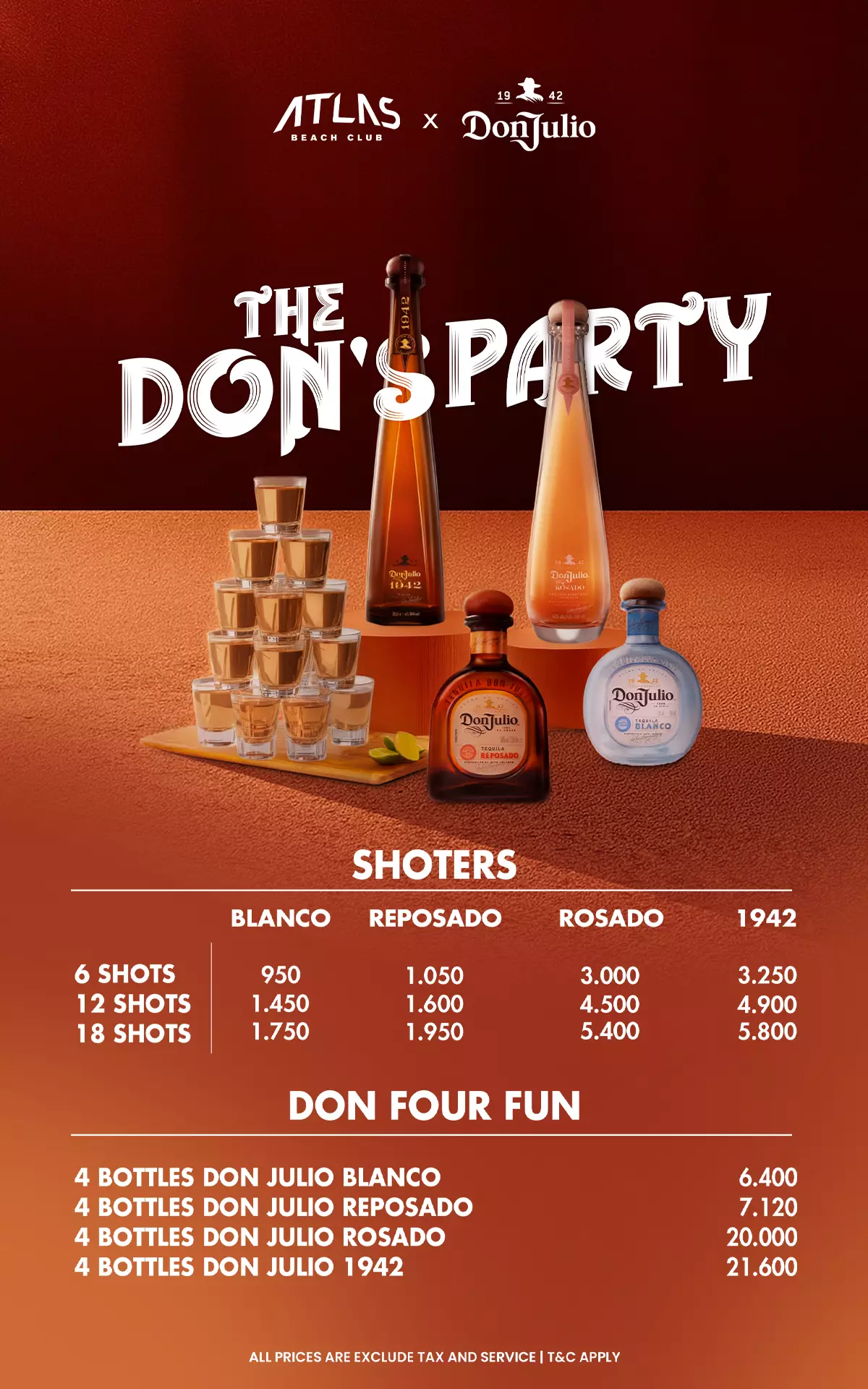 Don Julio x Atlas Beach fest don party