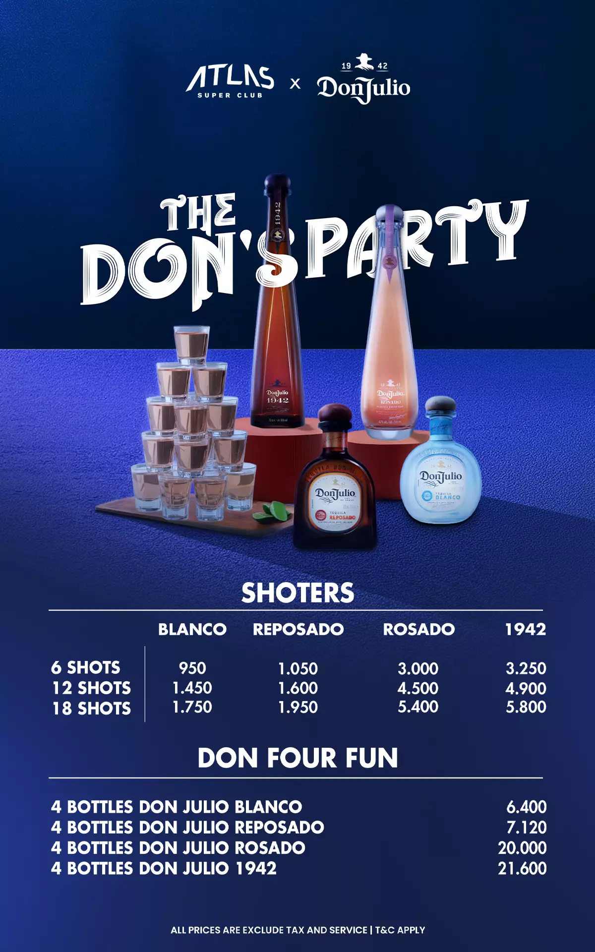Don Julio x Atlas Super Club don party package