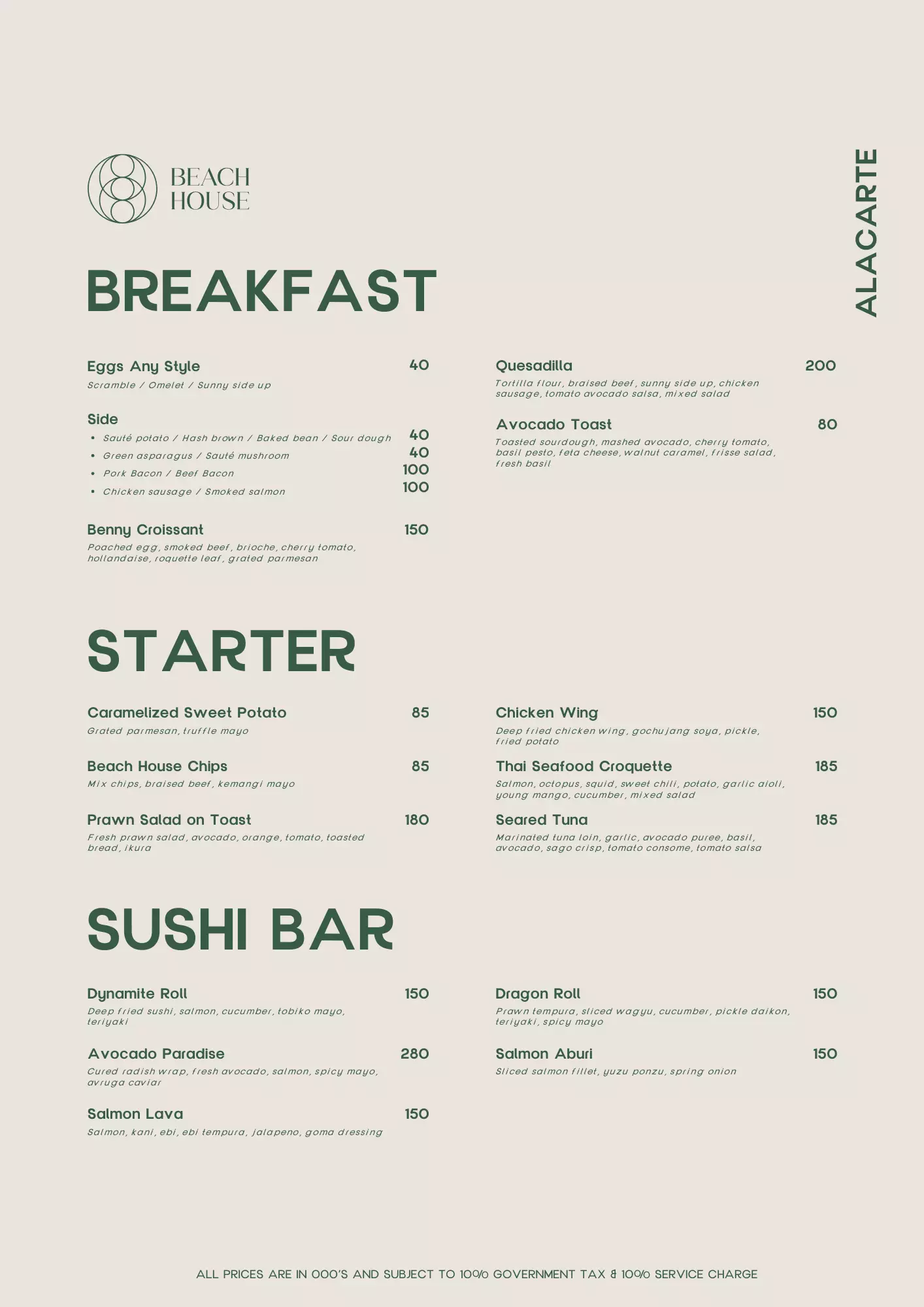 Menu - FULL MENU - P1 - World's Biggest Beach Club & Super Club in Bali | Atlas Beach Fest