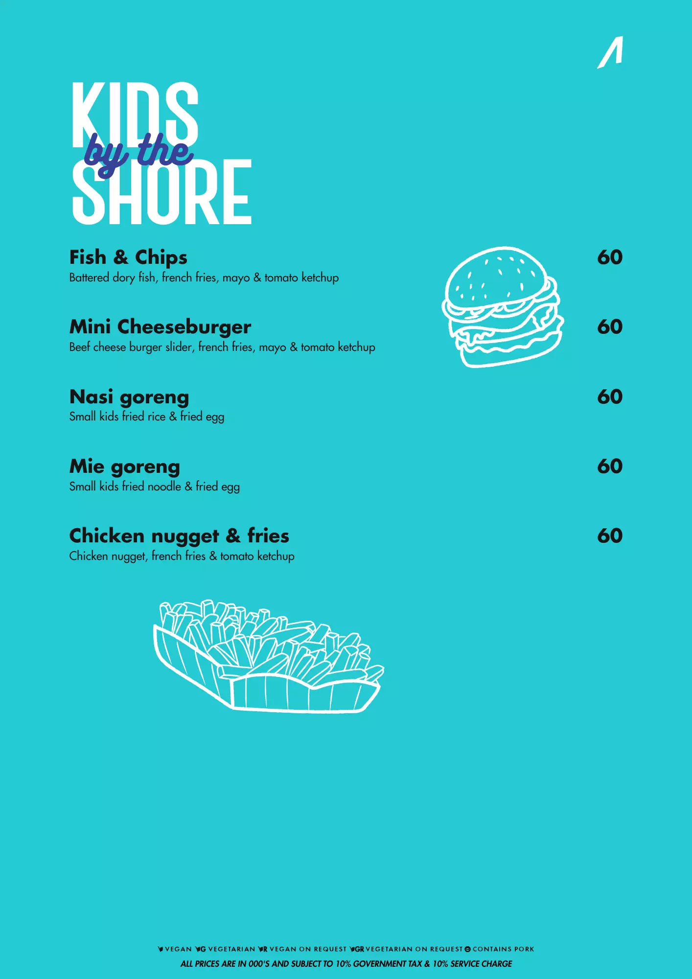 Menu - KIDS BY THE SHORE - Normal price - World's Biggest Beach Club & Super Club in Bali | Atlas Beach Fest