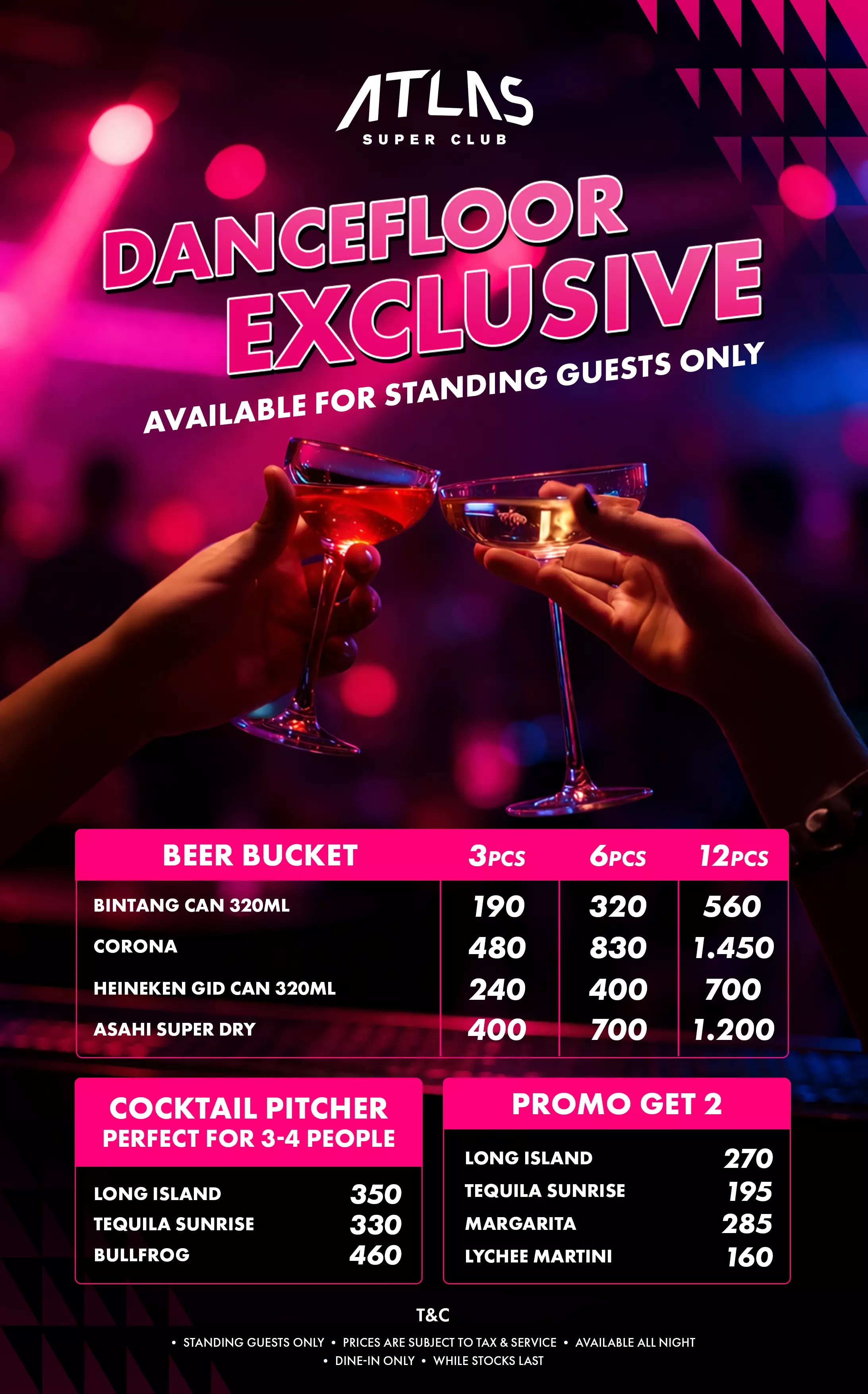 Menu - NEW PROMO - World's Biggest Beach Club & Super Club in Bali | Atlas Beach Fest