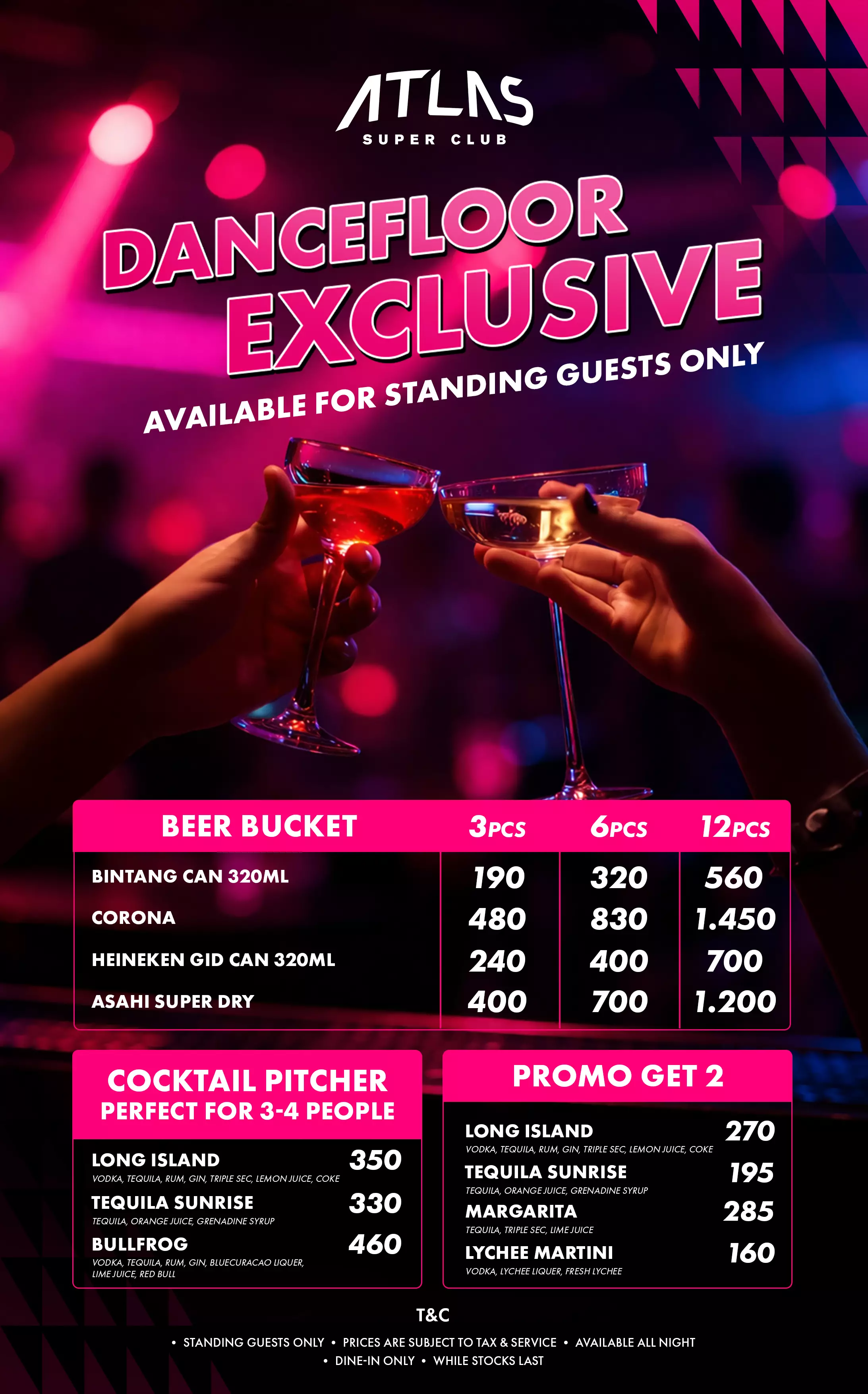 Menu - NEW PROMO - World's Biggest Beach Club & Super Club in Bali | Atlas Beach Fest