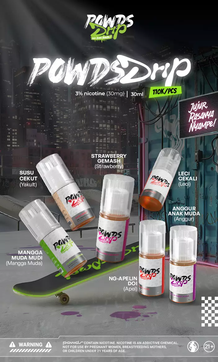 Menu - POWDS DRIP 30ml - World's Biggest Beach Club & Super Club in Bali | Atlas Beach Fest