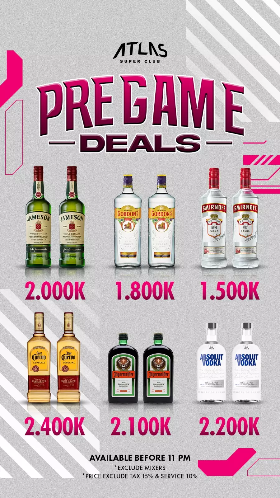 Menu - PROMO B1G1 - World's Biggest Beach Club & Super Club in Bali | Atlas Beach Fest