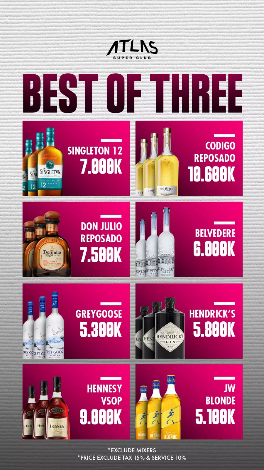 Menu - PROMO BOT - World's Biggest Beach Club & Super Club in Bali | Atlas Beach Fest