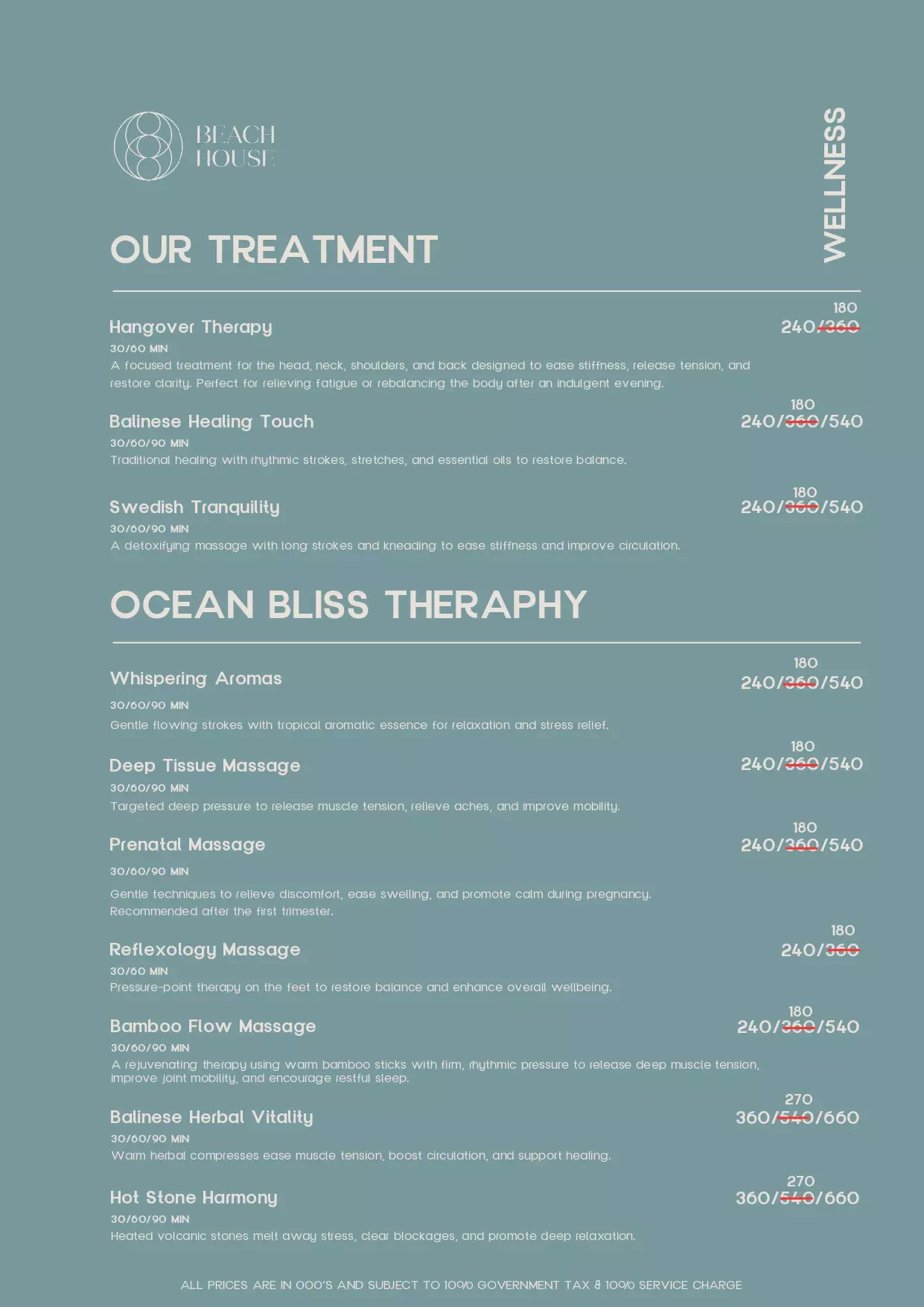 Menu - Spa (page 2) - World's Biggest Beach Club & Super Club in Bali | Atlas Beach Fest