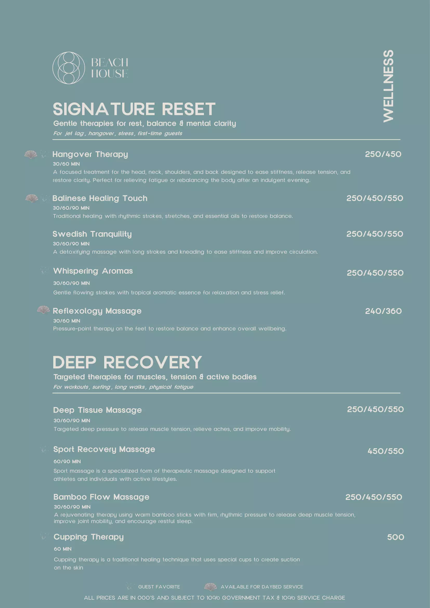 Menu - Spa (page 2) - World's Biggest Beach Club & Super Club in Bali | Atlas Beach Fest