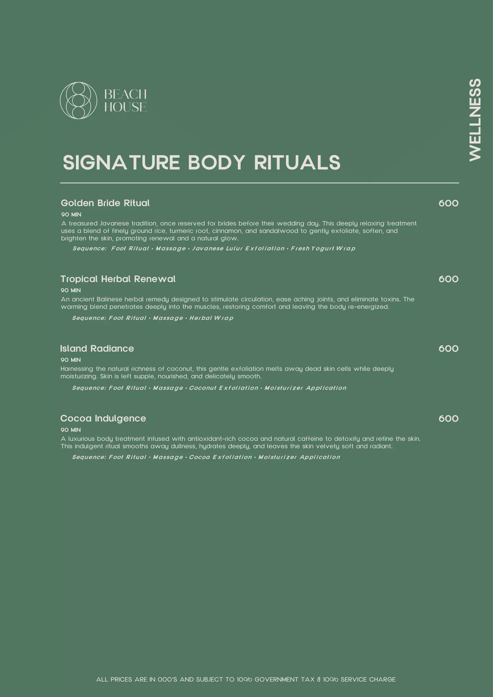 Menu - Spa (page 5) - World's Biggest Beach Club & Super Club in Bali | Atlas Beach Fest