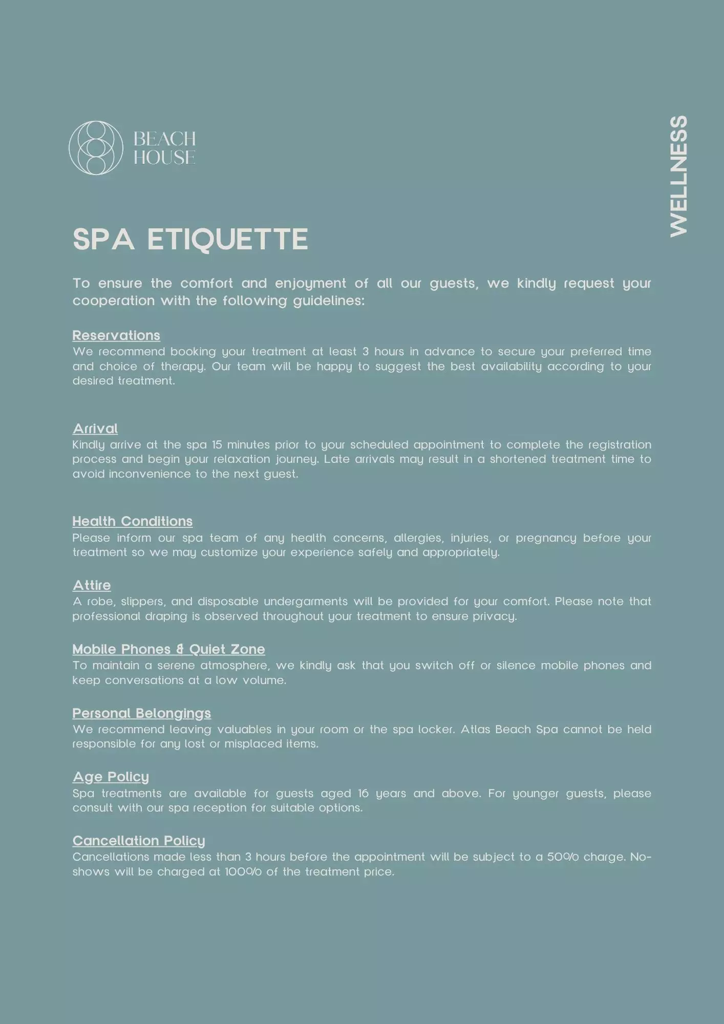 Menu - Spa (page 6) - World's Biggest Beach Club & Super Club in Bali | Atlas Beach Fest