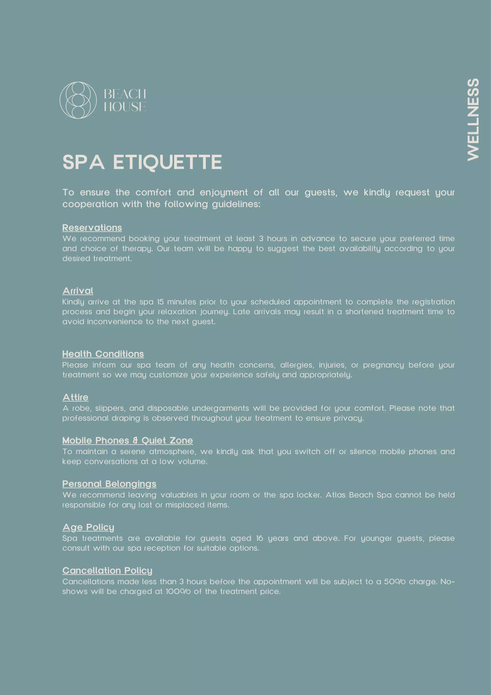 Menu - SPA (Page7) - World's Biggest Beach Club & Super Club in Bali | Atlas Beach Fest